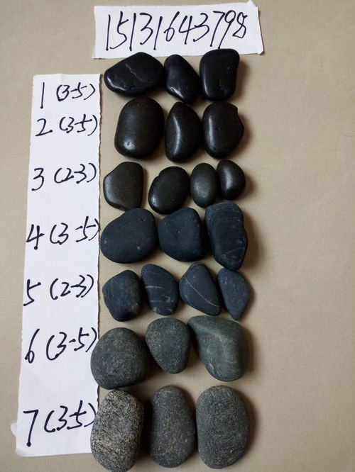 【永順現貨供應山西純天然人工挑選黑色造景鵝卵石精品鵝卵石】- 
